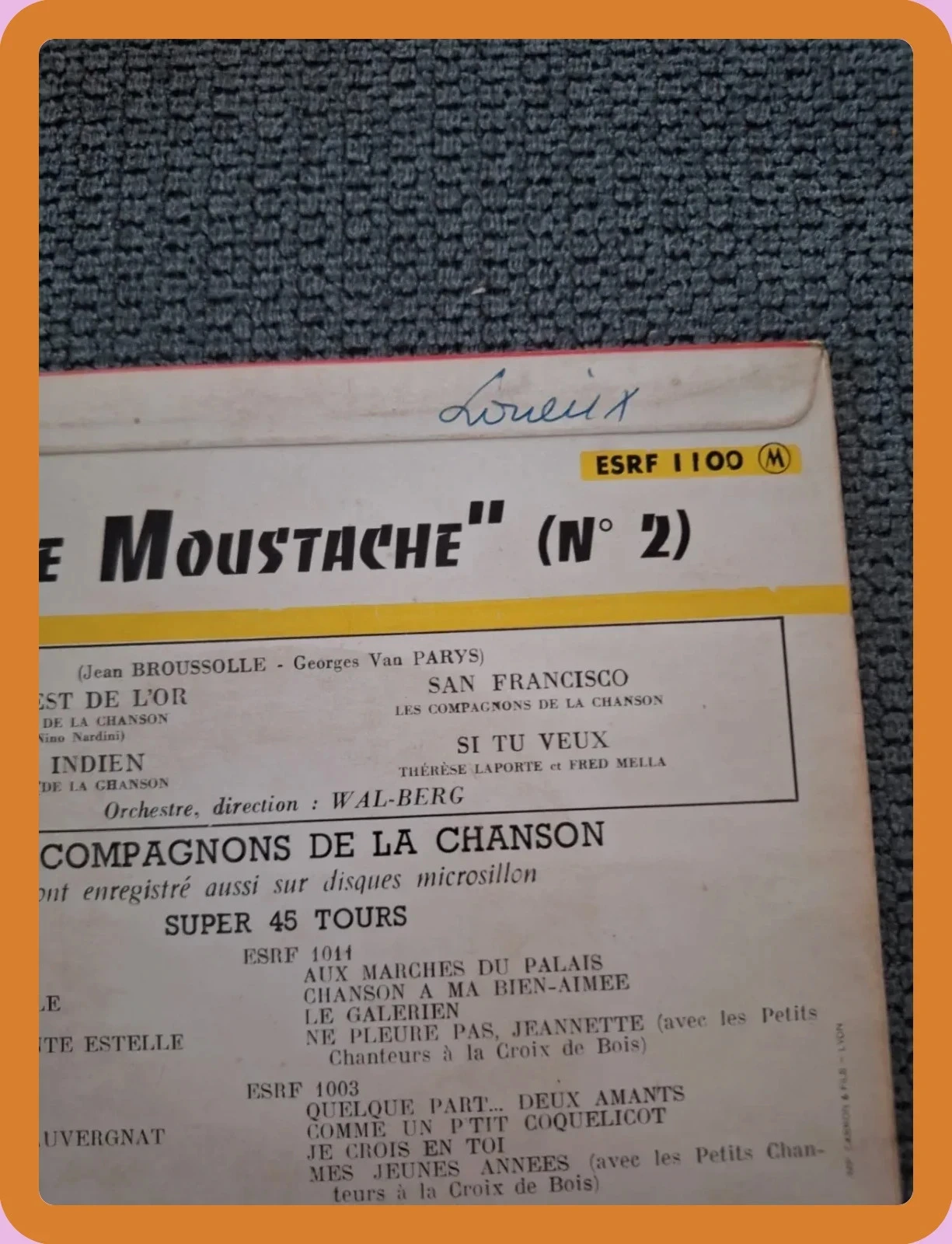 Vinyl Super 45 Toeren - Minnie Moustache (Nr. 2) - Les Compagnons de la Chanson – photo 3